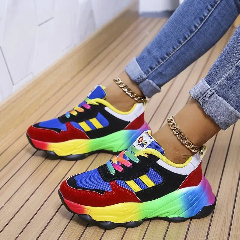 ActiveStep – Trendy Multicolor Sneakers with Platform Sole