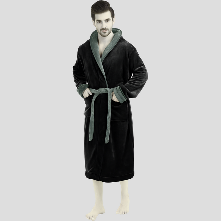 Comfortable Men's Fleece Bathrobe
