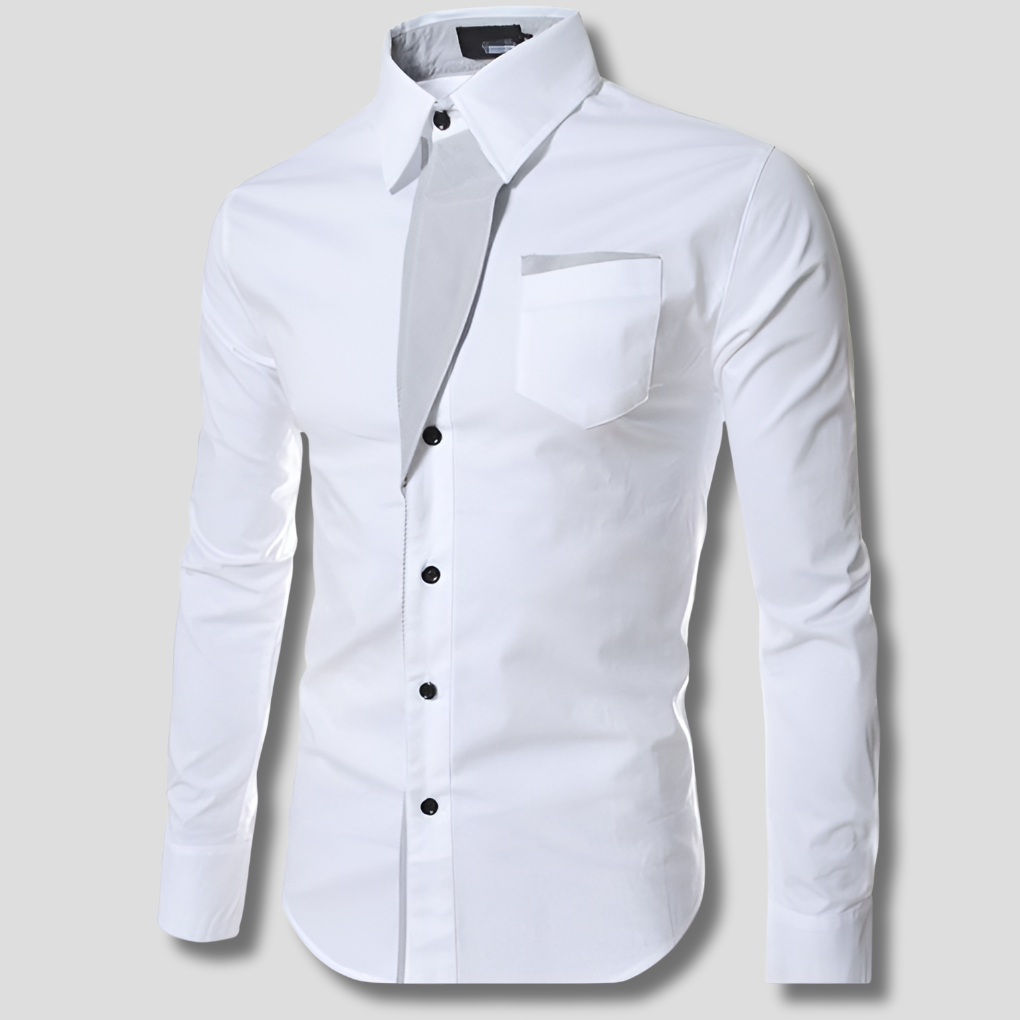 Men’s Long-Sleeve Dress Shirt – Classic Cotton Design