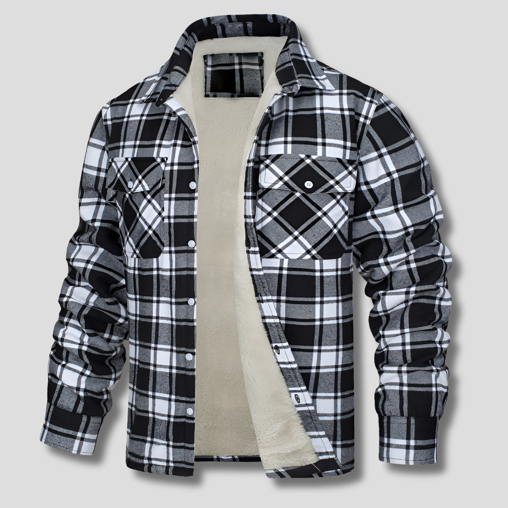 Cotton Checked Flannel Lumberjack Shirt