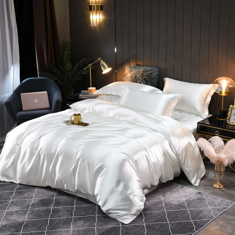 Silky Satin Bedding Set Indulge in Luxurious Comfort and Elegant Design