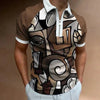 Men’s Retro Stripe Zip Polo