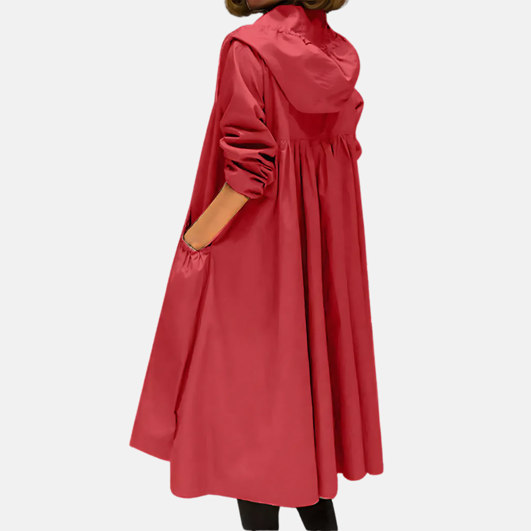 Women’s Waterproof Hooded Knee Length Jacket