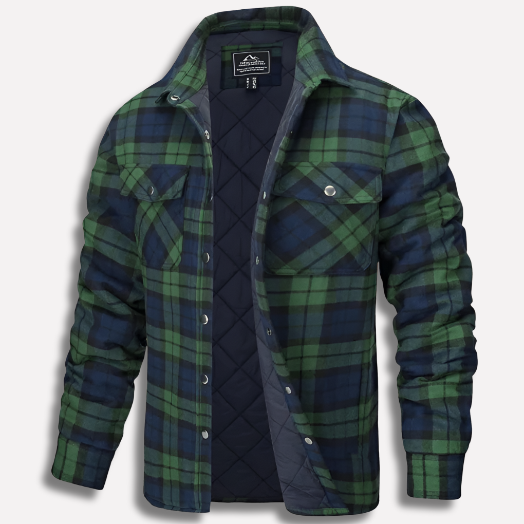 Cotton Checked Flannel Lumberjack Shirt