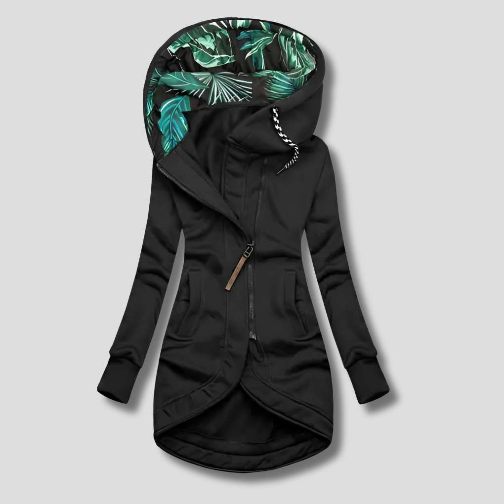 Stylish Zip-Up Jacket with Hood for Women