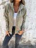 Casual Corduroy Jacket with Hood