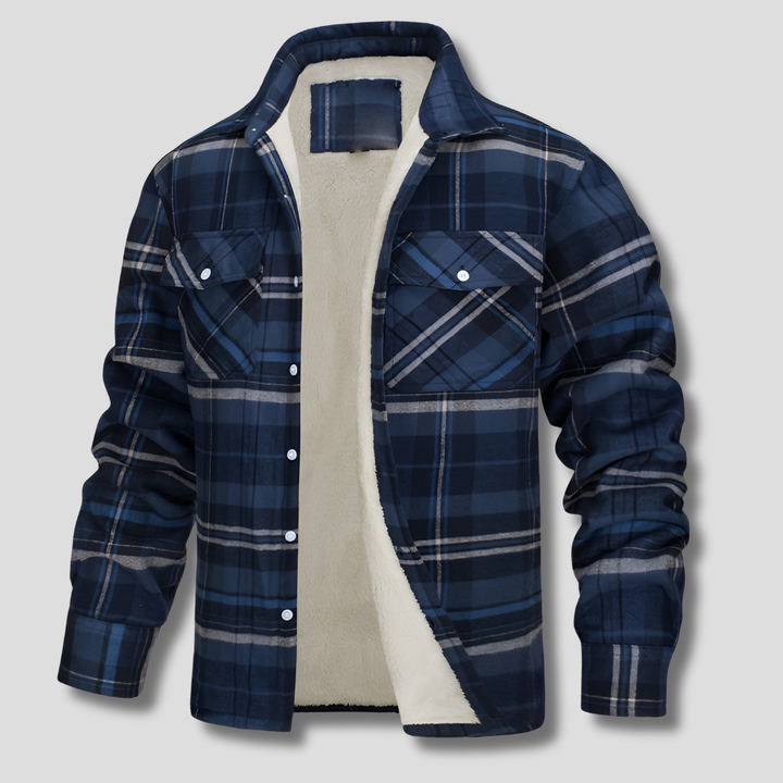 Cotton Checked Flannel Lumberjack Shirt