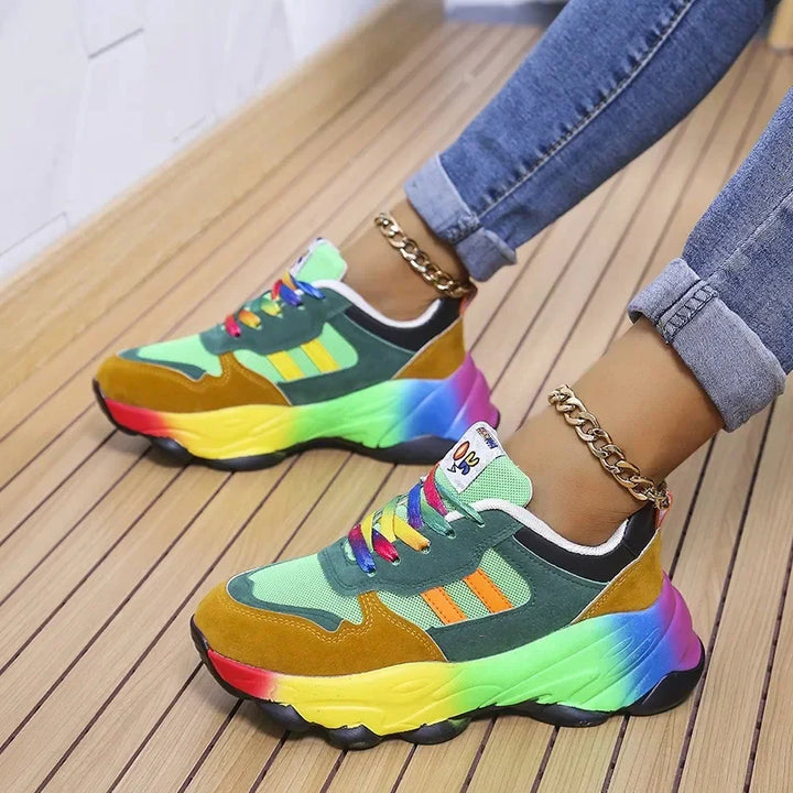 ActiveStep – Trendy Multicolor Sneakers with Platform Sole