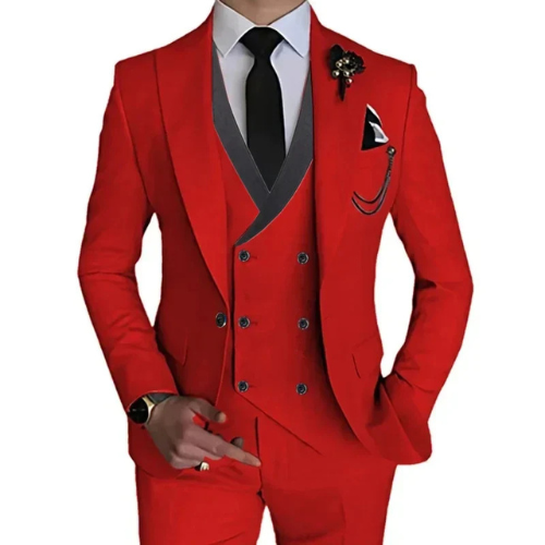 Stylish 3-Piece Slim Fit Men's Suit
