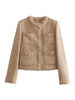 Elegant Cropped Tweed Jacket for Women Timeless Sophistication with a Modern Twist