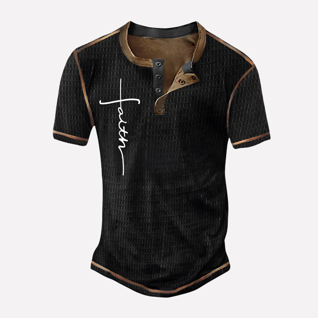 Men’s Waffle Knit Casual Tee