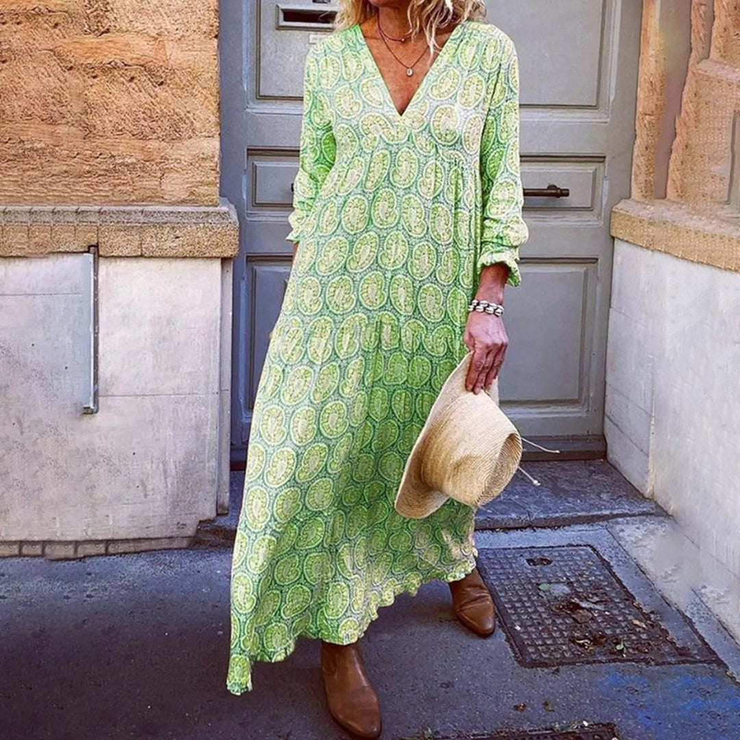 Bohowaves Geometric Maxi Dress — Where Bohemian Flair Meets Summer Elegance