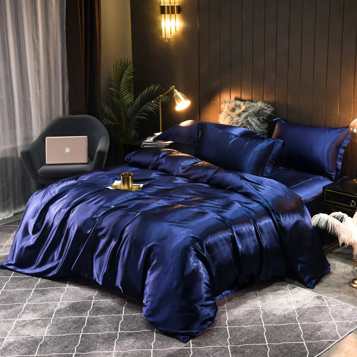 Silky Satin Bedding Set Indulge in Luxurious Comfort and Elegant Design