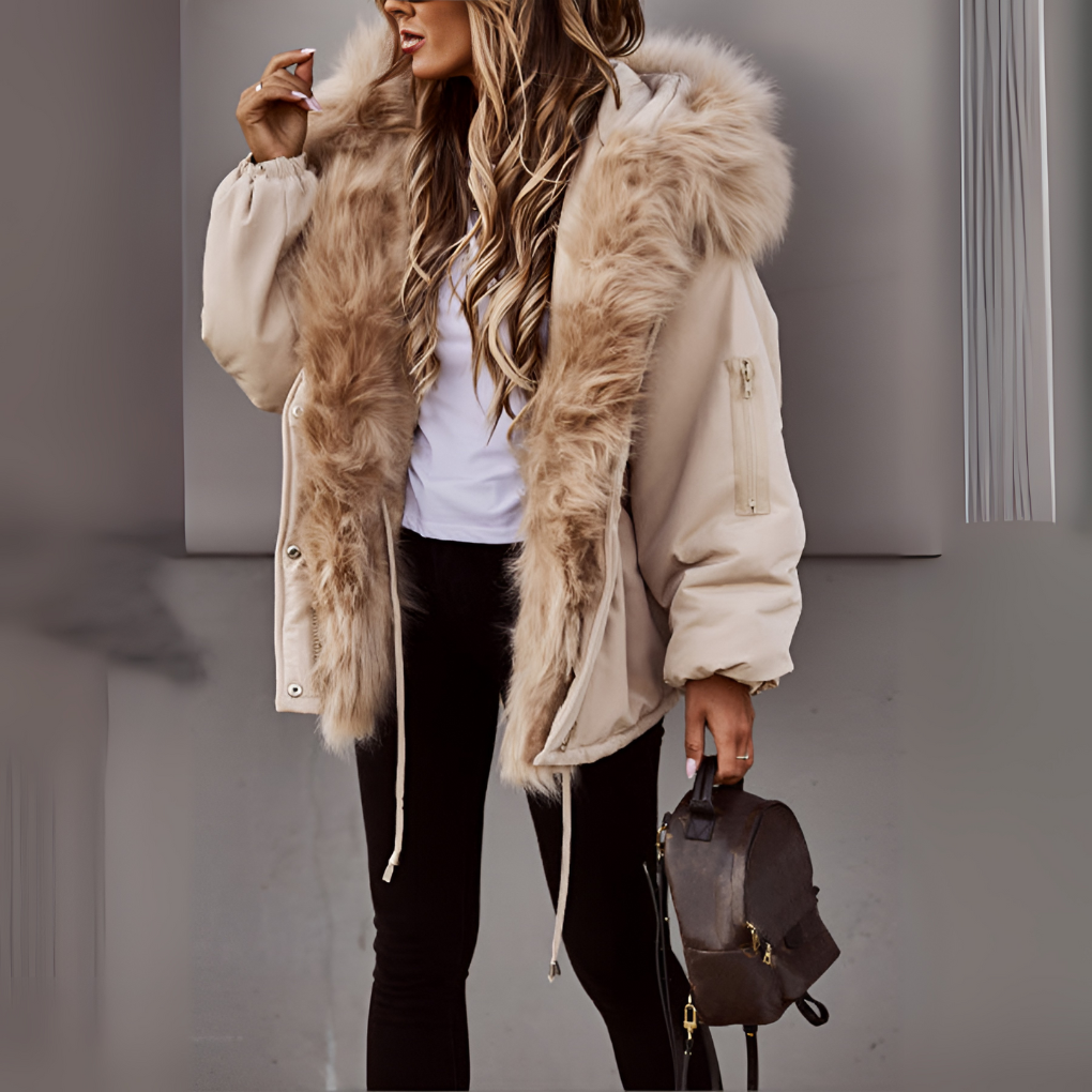 Luxury Faux Fur Trimmed Winter Parka