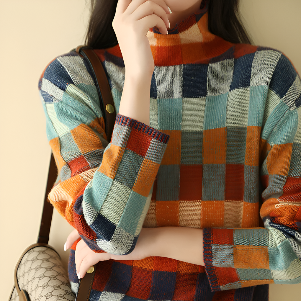 Luxurious High Neck Cashmere Sweater