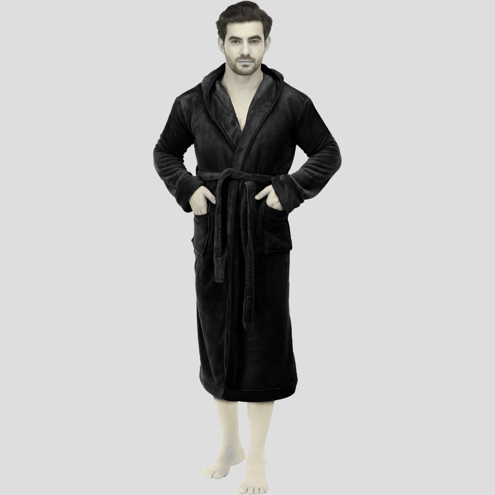 Comfortable Men's Fleece Bathrobe