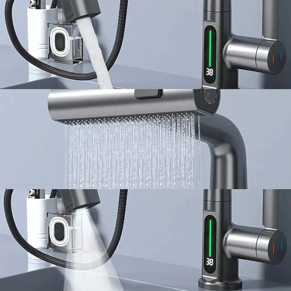 Flexible LED Faucet for Kitchen & Bathroom