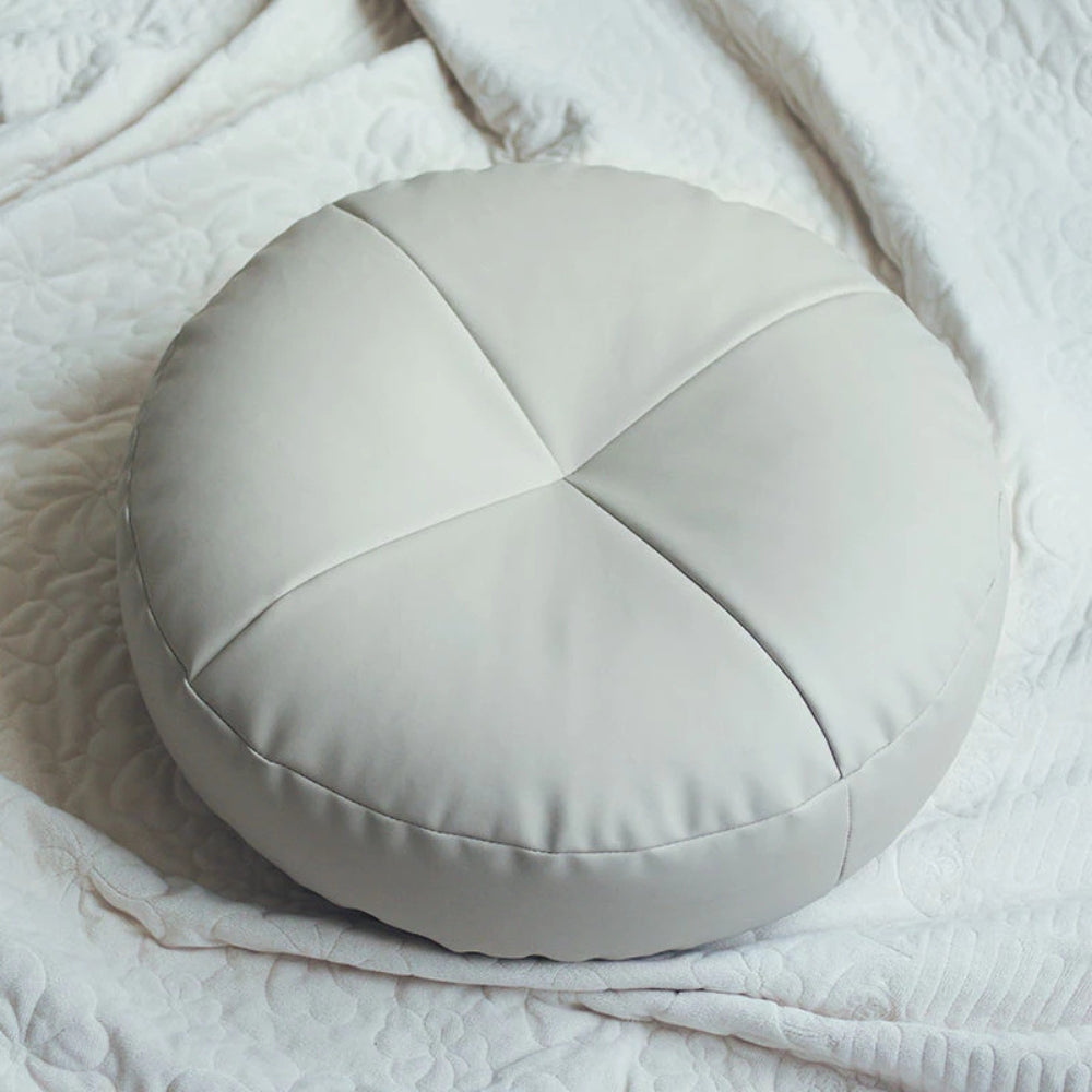 Nappa Leather Japanese Style Cushion – Minimalist Comfort with a Luxurious Touch
