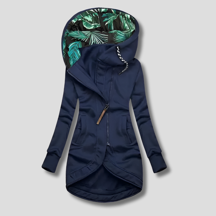 Stylish Zip-Up Jacket with Hood for Women