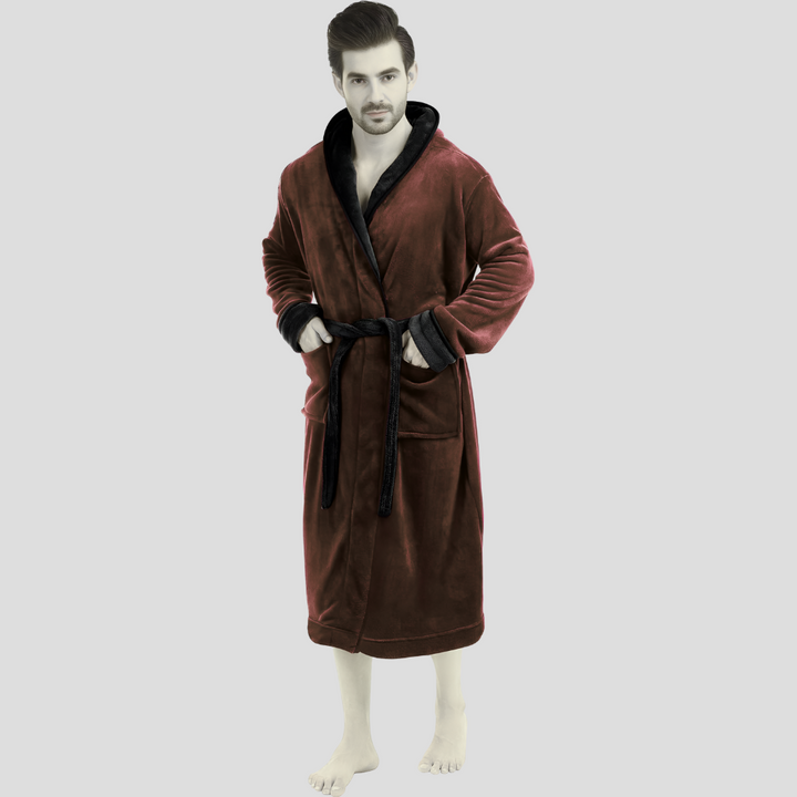 Comfortable Men's Fleece Bathrobe