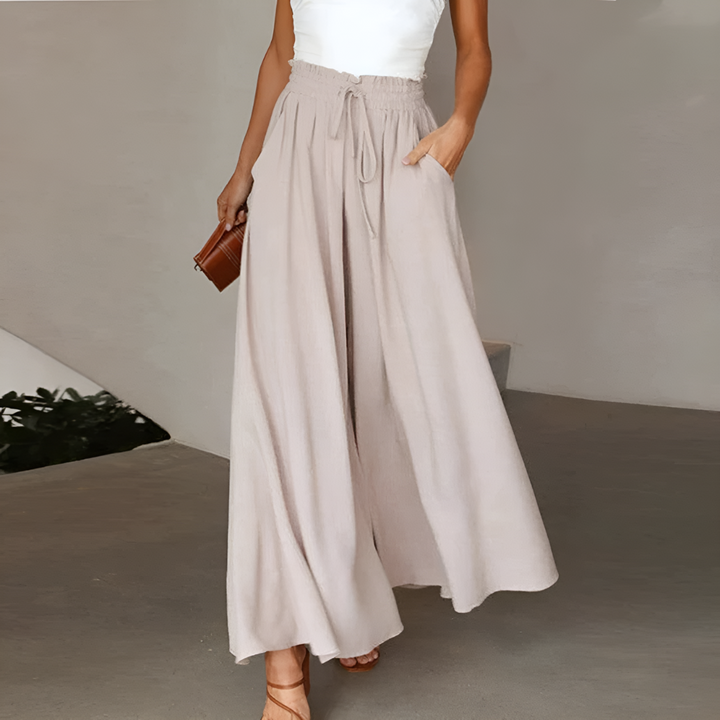 Casual Summer Skirt Pants with Elastic Waist