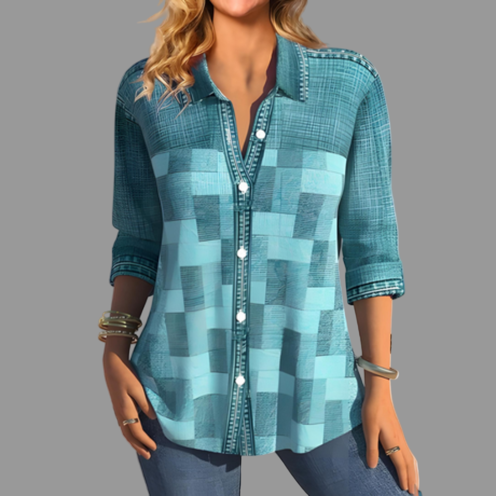 Women’s Button Fasten Down Blouse – Venalin Everyday Style