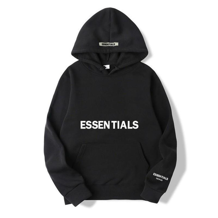 Warm Fleece Hoodie with Letter Print Cozy Comfort Meets Urban Style