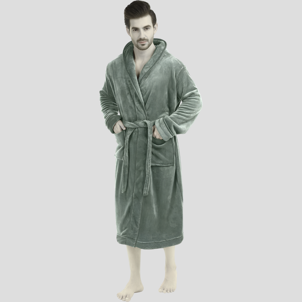 Comfortable Men's Fleece Bathrobe