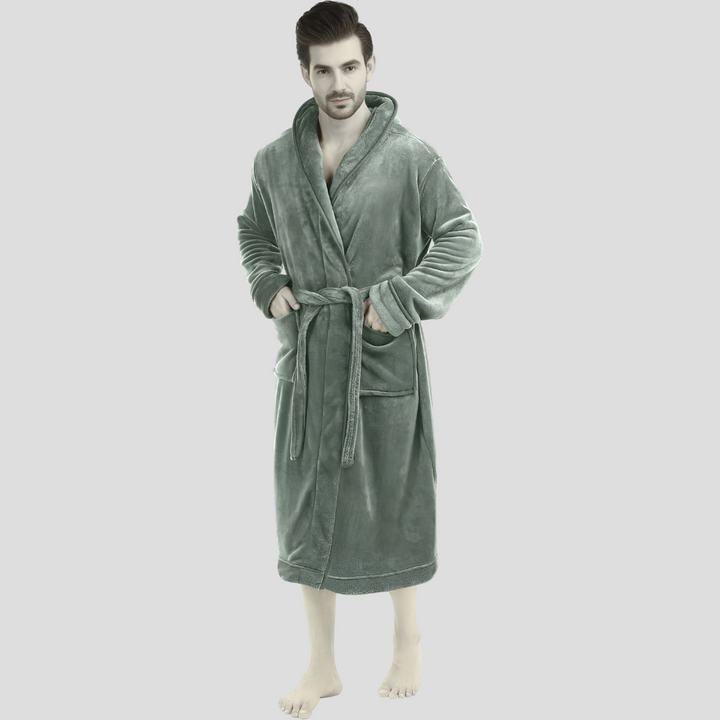 Comfortable Men's Fleece Bathrobe