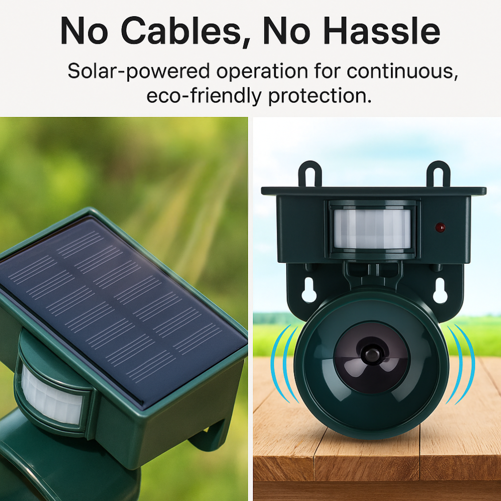 Premium Motion Sensor Bird Repeller and Scarer