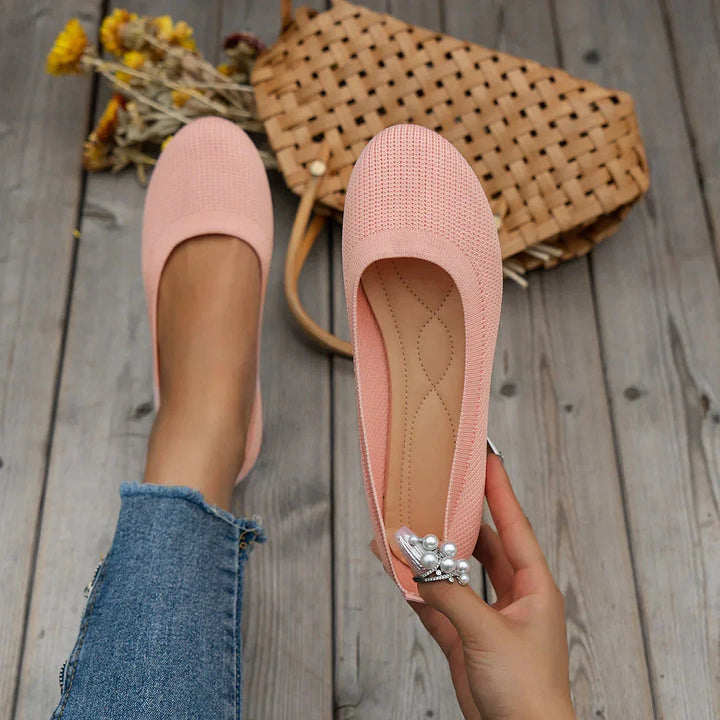 Eus Breathable Anti-Slip Summer Ballerina Shoes for Women
