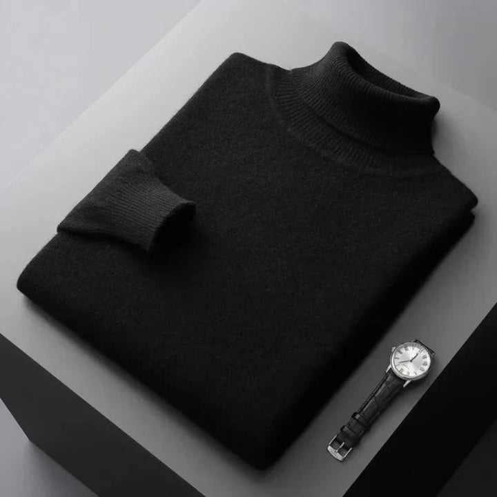 High-Quality Men’s Cashmere Turtleneck Sweater