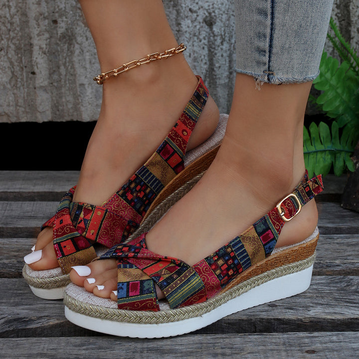 Fashionable Open-Toe Wedge Sandals for Women Elevate Your Summer Style with Comfort and Elegance