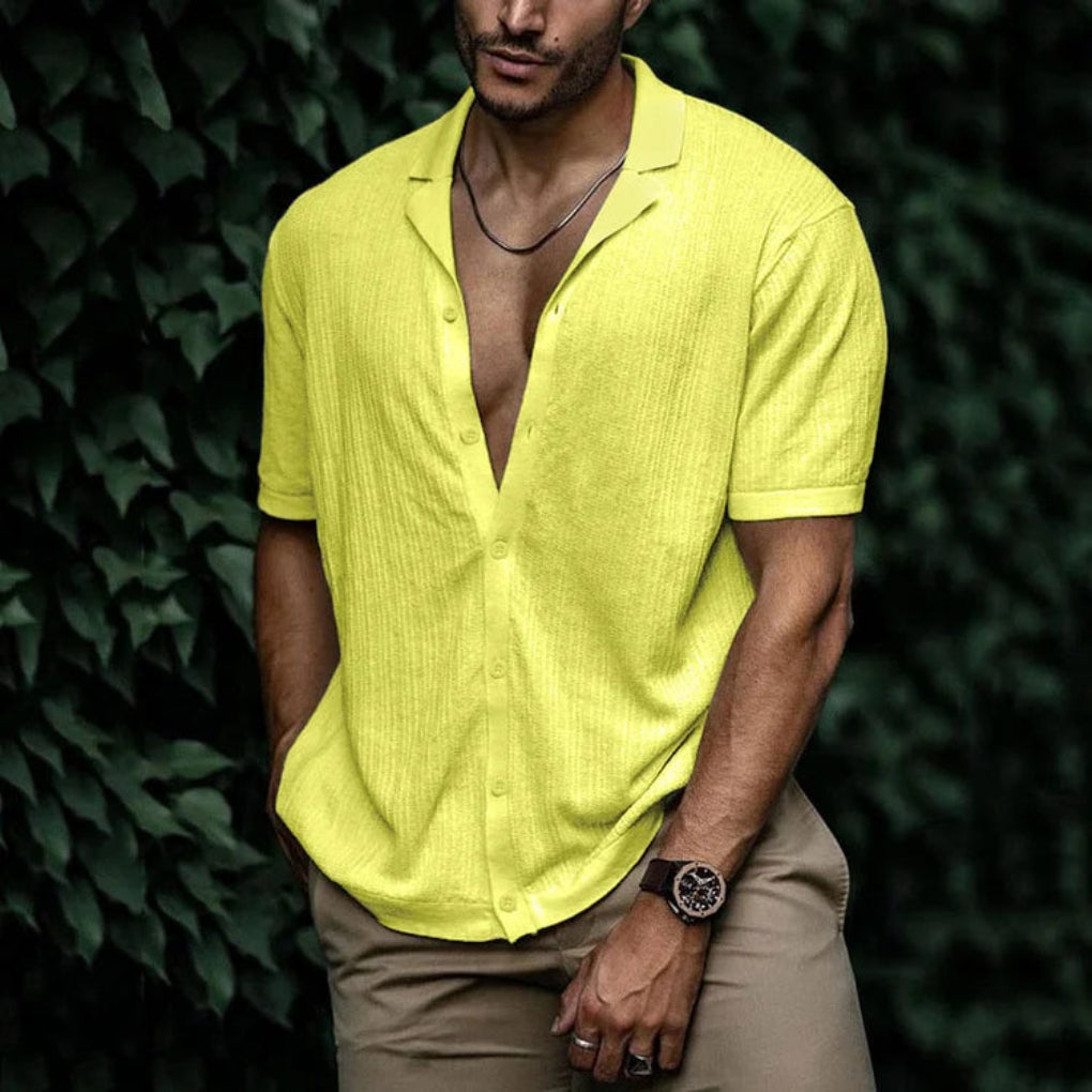 Men's Linen Summer Shirt with Button Closure ( Pre-Sale )
