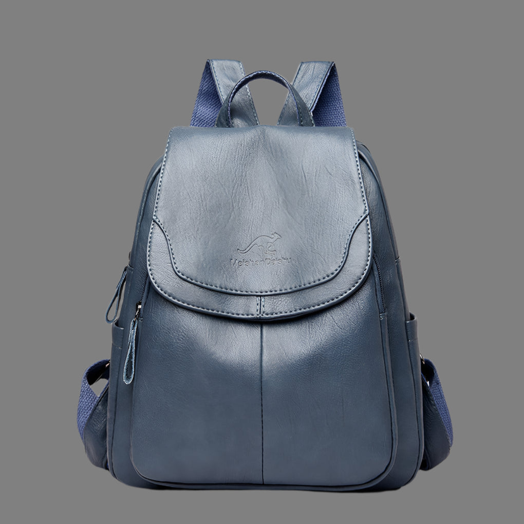 Anti-Theft Leather Backpack for Stylish Women