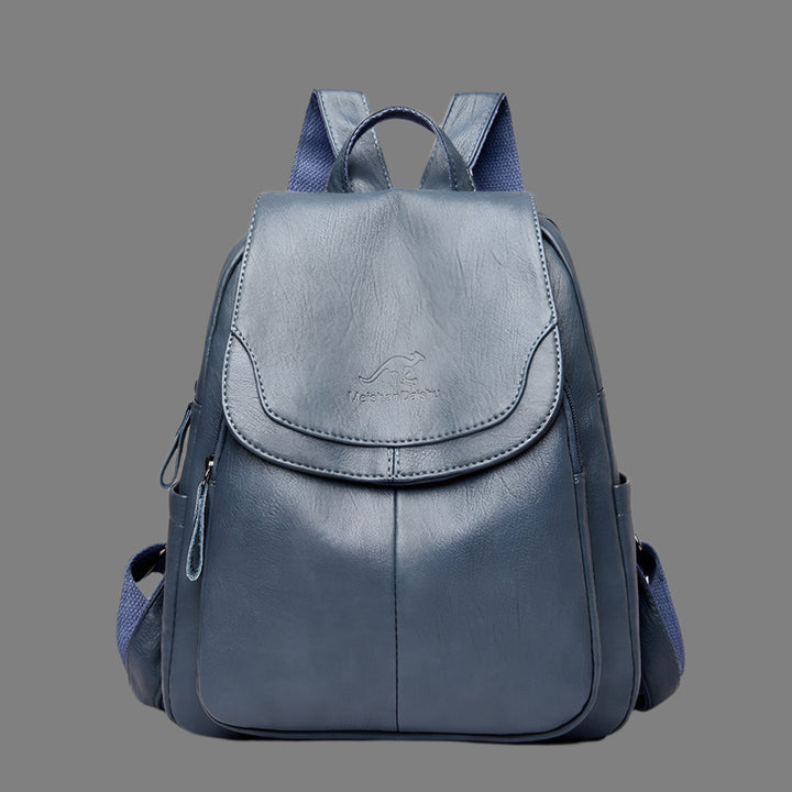 Anti-Theft Leather Backpack for Stylish Women