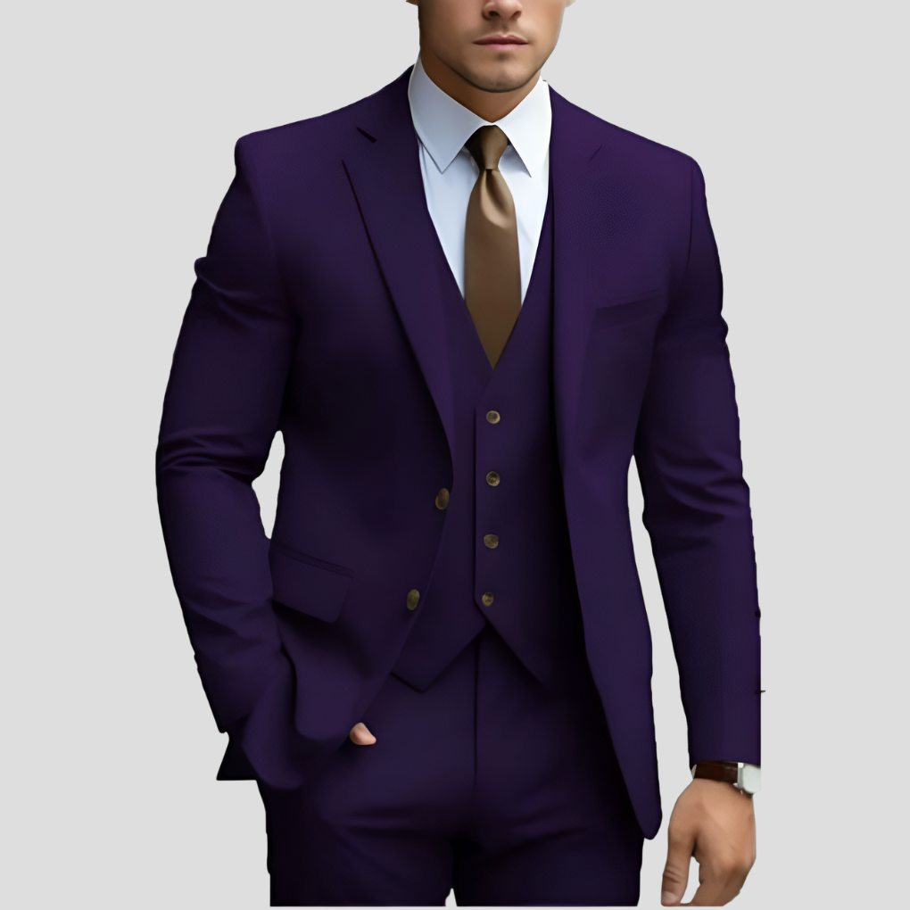 Elegant Style Men’s 3 Piece Beige Slim Fit Suit ( Pre-Sale )