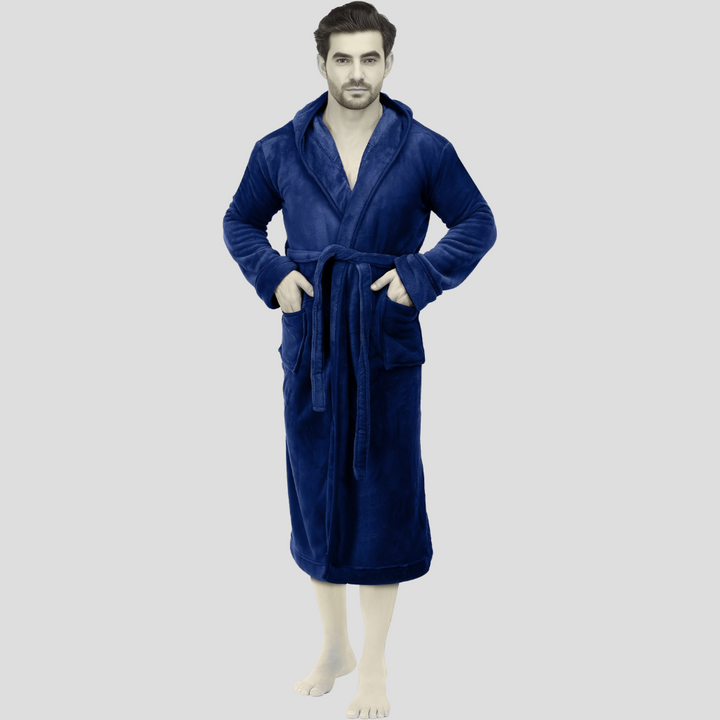 Comfortable Men's Fleece Bathrobe