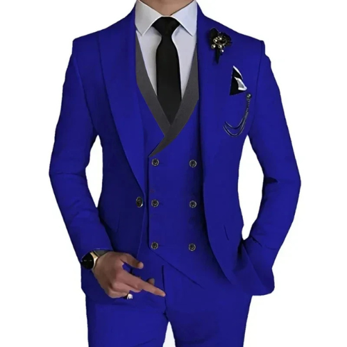 Stylish 3-Piece Slim Fit Men's Suit