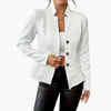 Women’s Blazer with Lapel Collar and Button Closure