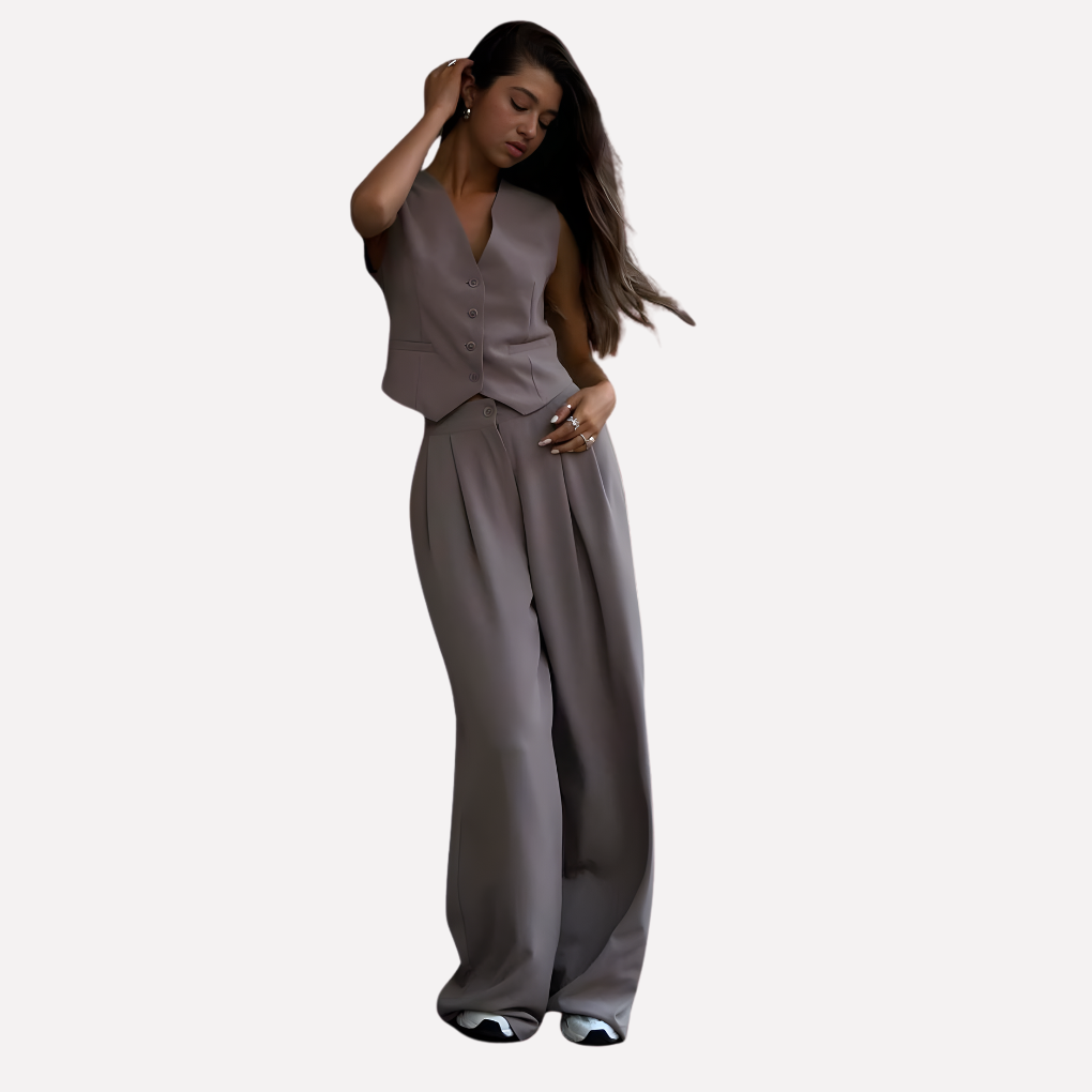 Women’s Sleeveless Vest & Long Pants