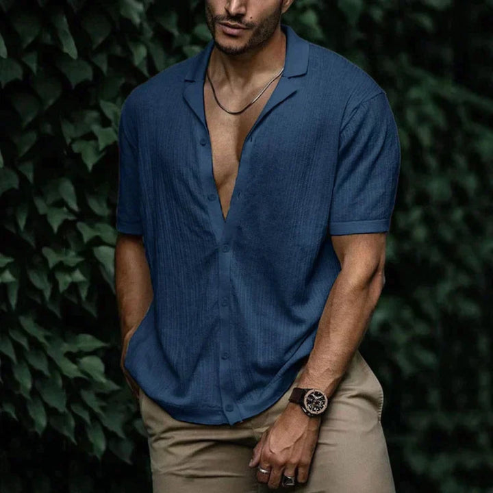 Men's Linen Summer Shirt with Button Closure ( Pre-Sale )