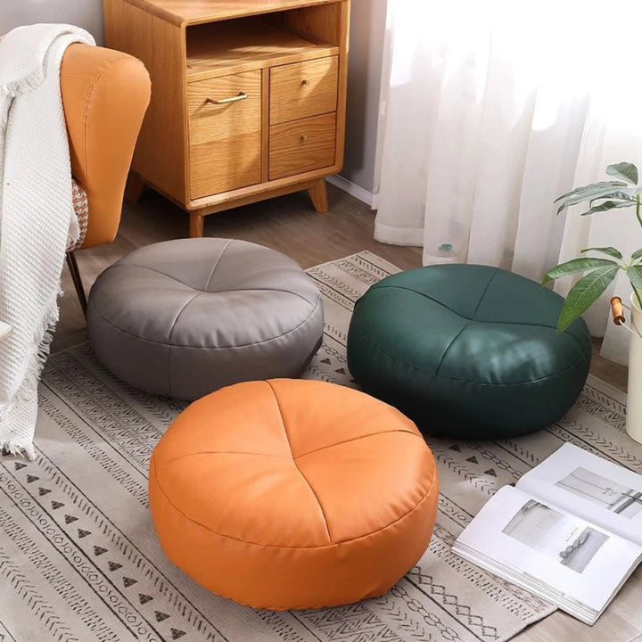 Nappa Leather Japanese Style Cushion – Minimalist Comfort with a Luxurious Touch