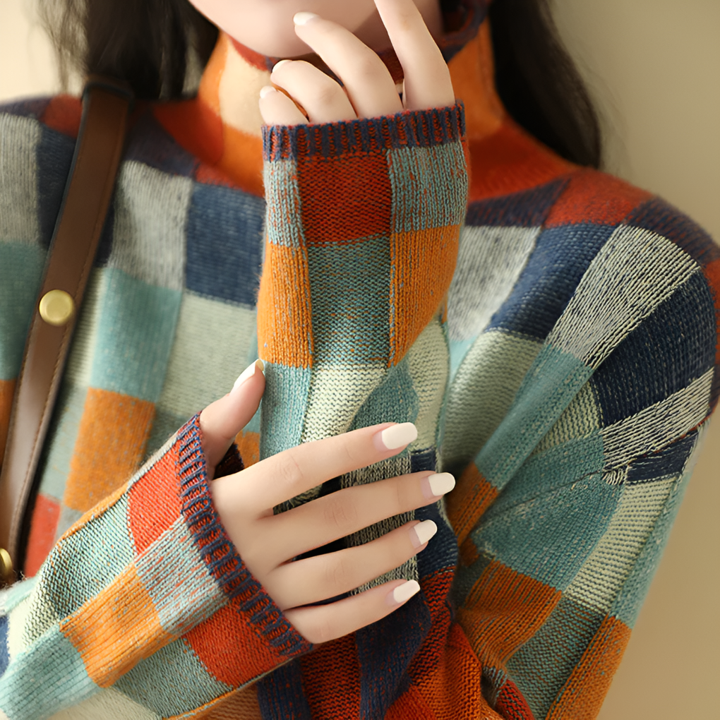 Luxurious High Neck Cashmere Sweater