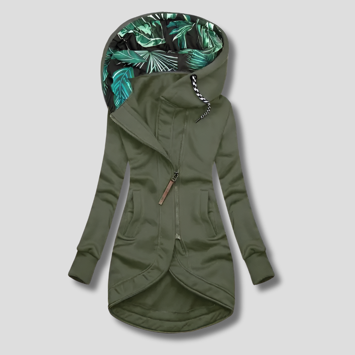 Stylish Zip-Up Jacket with Hood for Women