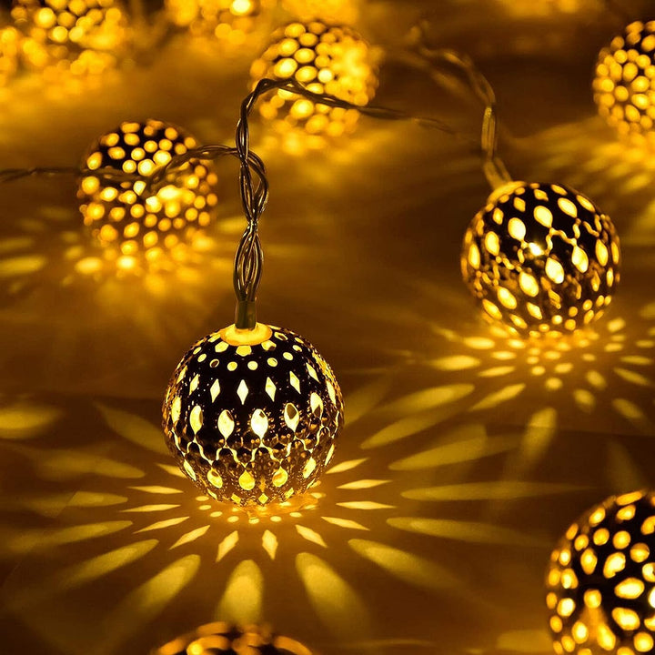 Roan – Moroccan-Style Waterproof Solar String Lights