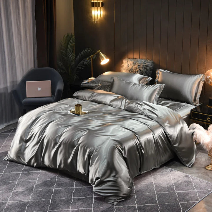 Silky Satin Bedding Set Indulge in Luxurious Comfort and Elegant Design