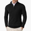 Men’s Pullover with Quarter Zip and Ribbed Hem