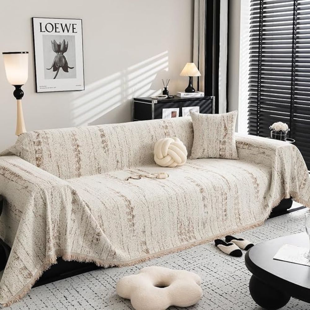 Almond Crest Sofa Cover Elegant Comfort for Your Living Space