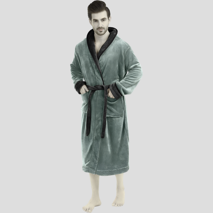 Comfortable Men's Fleece Bathrobe
